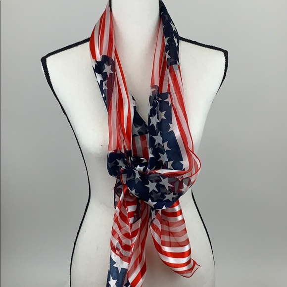 Accessories - Patriotic American scarf Red, White, Blue 🇱🇷